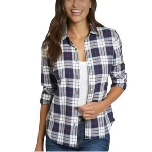 Untuckit Blue and White Sorbo Plaid Button Up - 4